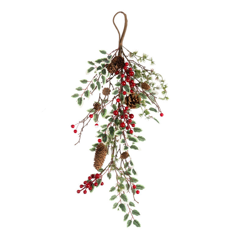 Variegated Leaf & Berry Swag 70cm